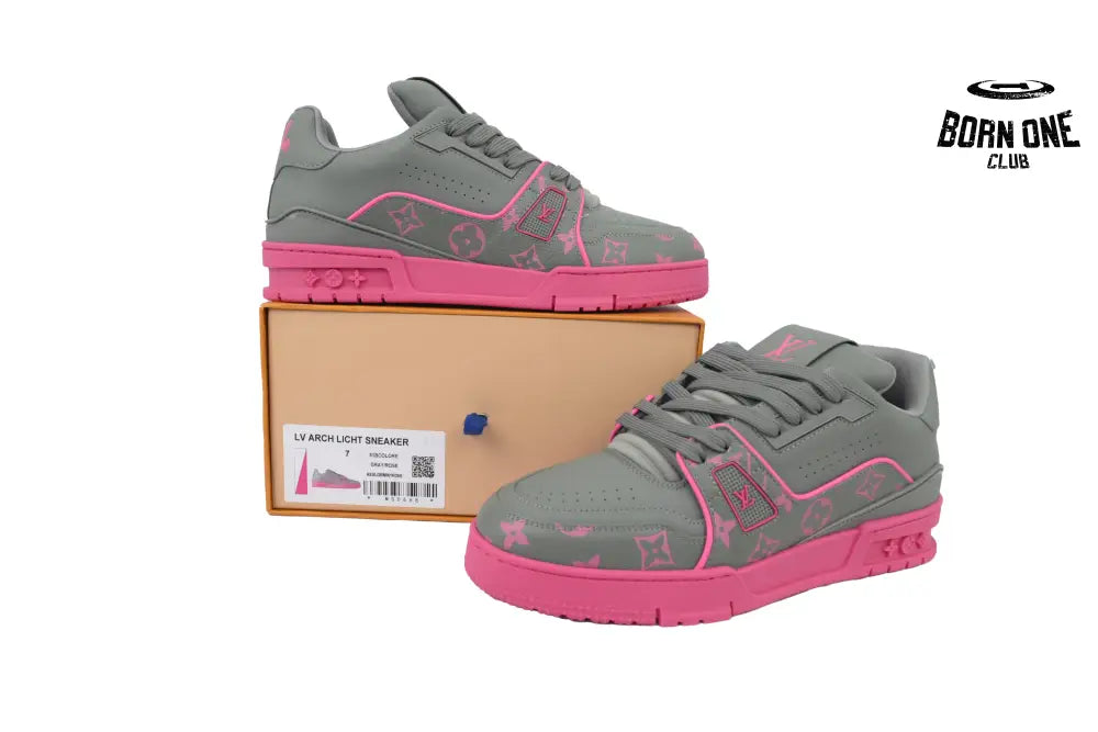 Louis Vuitton Trainer Dark Gray Color Printing