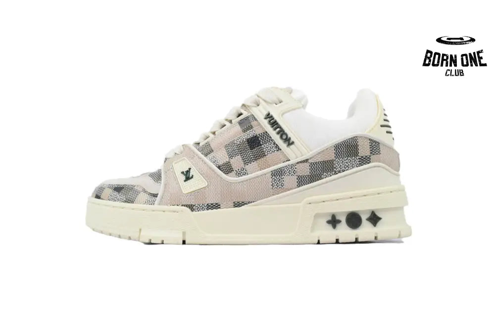 Louis Vuitton Trainer Grey White Grid