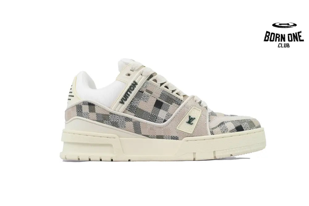 Louis Vuitton Trainer Grey White Grid