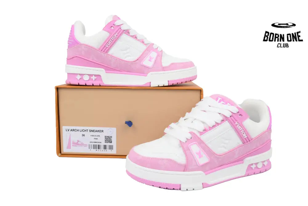 Louis Vuitton Trainer White Pink Cowboy