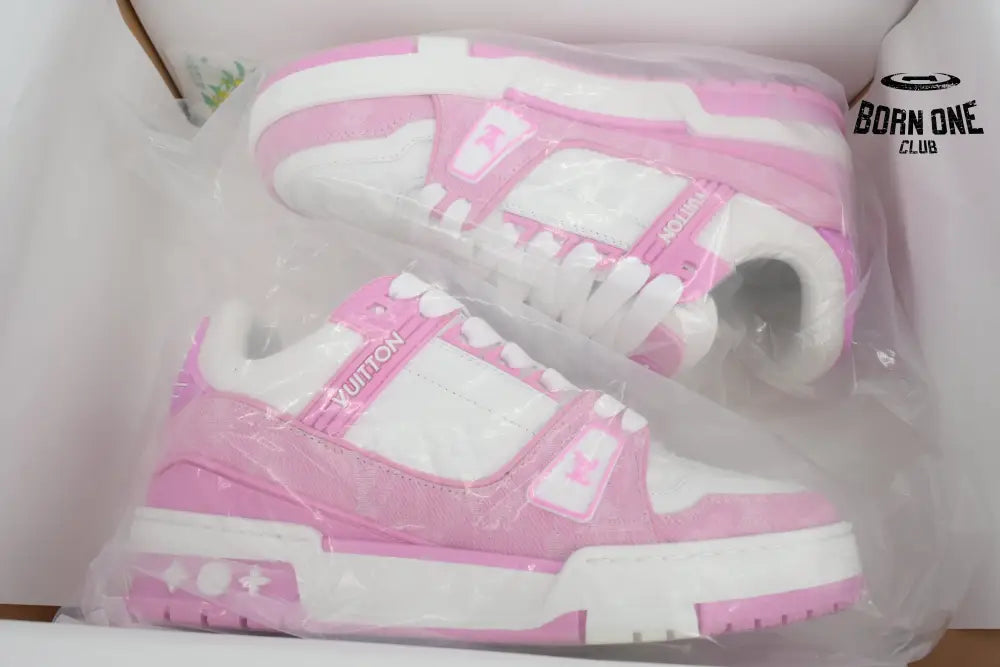 Louis Vuitton Trainer White Pink Cowboy