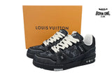 Louis Vuitton Trainer Sneaker Denim Black 1AHSZE