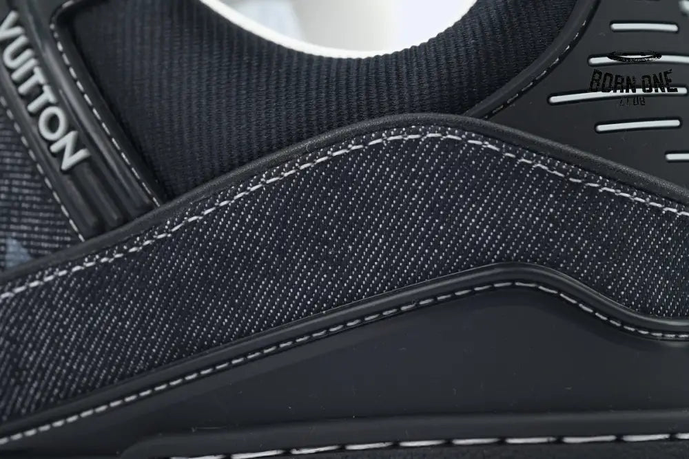 Louis Vuitton Trainer Sneaker Denim Black 1AHSZE