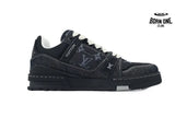 Louis Vuitton Trainer Sneaker Denim Black 1AHSZE