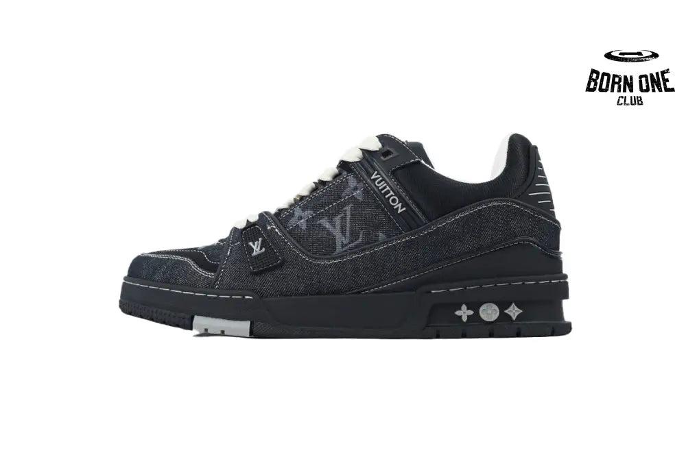 Louis Vuitton Trainer Sneaker Denim Black 1AHSZE
