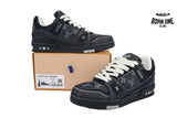 Louis Vuitton Trainer Sneaker Denim Black 1AHSZE