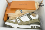 Louis Vuitton Trainer Sneaker Military Green Cowboy