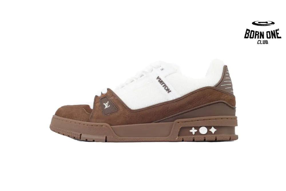 Louis Vuitton Trainer White Brown