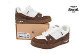 Louis Vuitton Trainer White Brown