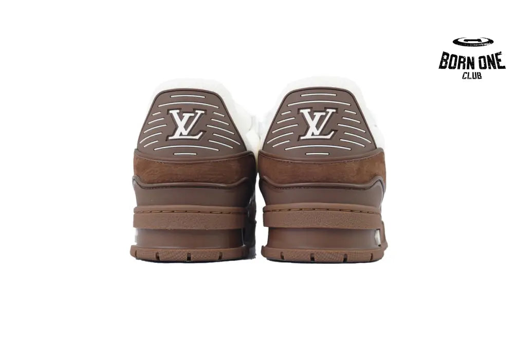 Louis Vuitton Trainer White Brown