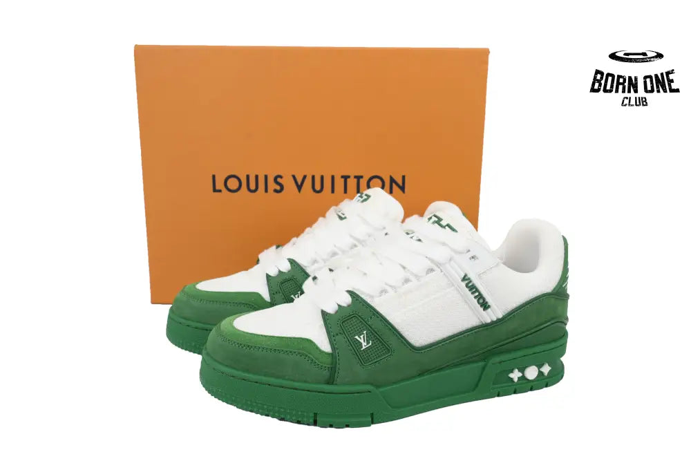 Louis Vuitton Trainer White Green