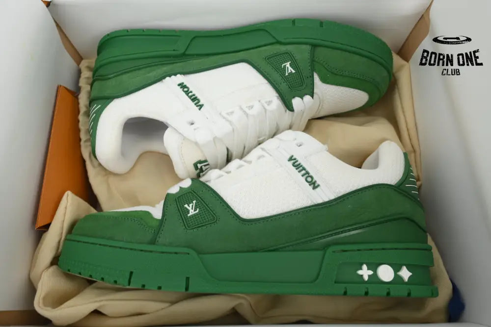 Louis Vuitton Trainer White Green
