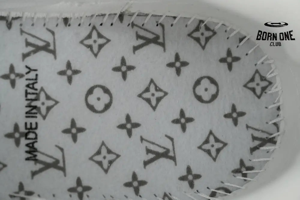 Louis Vuitton Trainer White Green Rivets