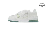 Louis Vuitton Trainer White Green Rivets