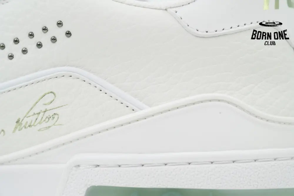 Louis Vuitton Trainer White Green Rivets