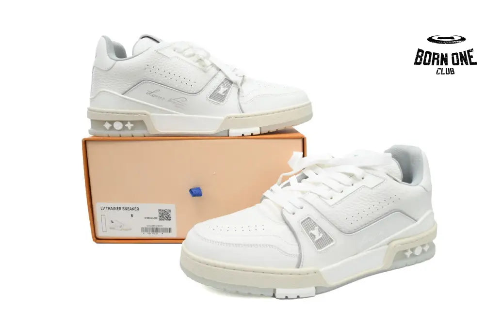 Louis Vuitton Trainer White Litchi Pattern FD0221