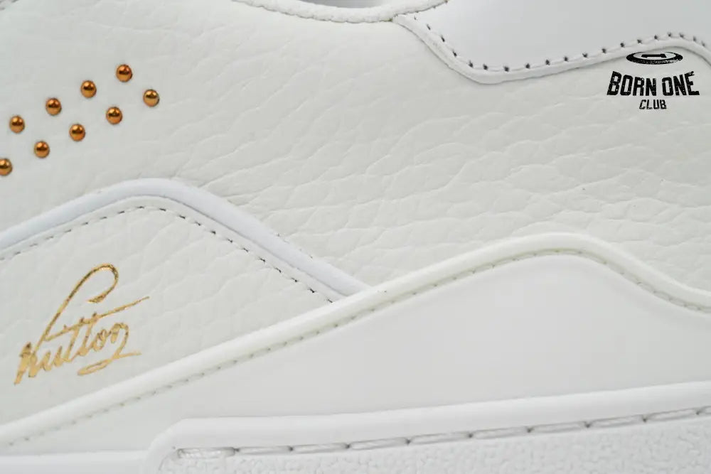 Louis Vuitton Trainer White Orange Rivet