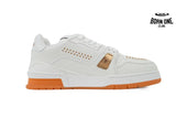 Louis Vuitton Trainer White Orange Rivet