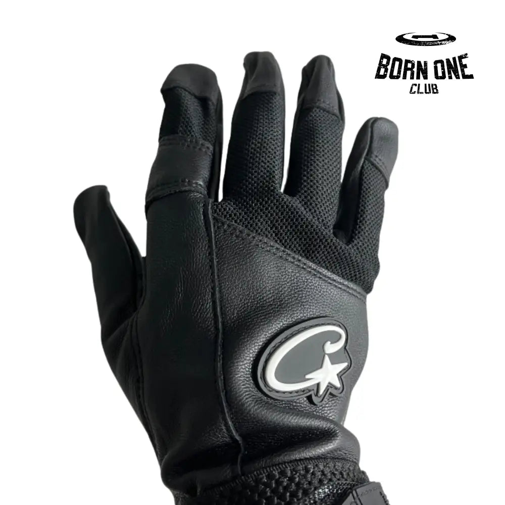 Luva Corteiz Genuine Cowhide Black Leather