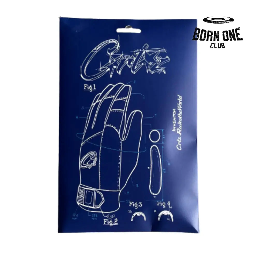 Luva Corteiz Genuine Cowhide Black Leather