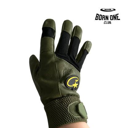 Luva Corteiz Genuine Cowhide Green Leather