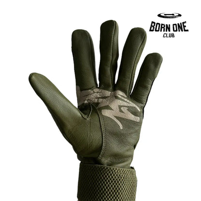 Luva Corteiz Genuine Cowhide Green Leather