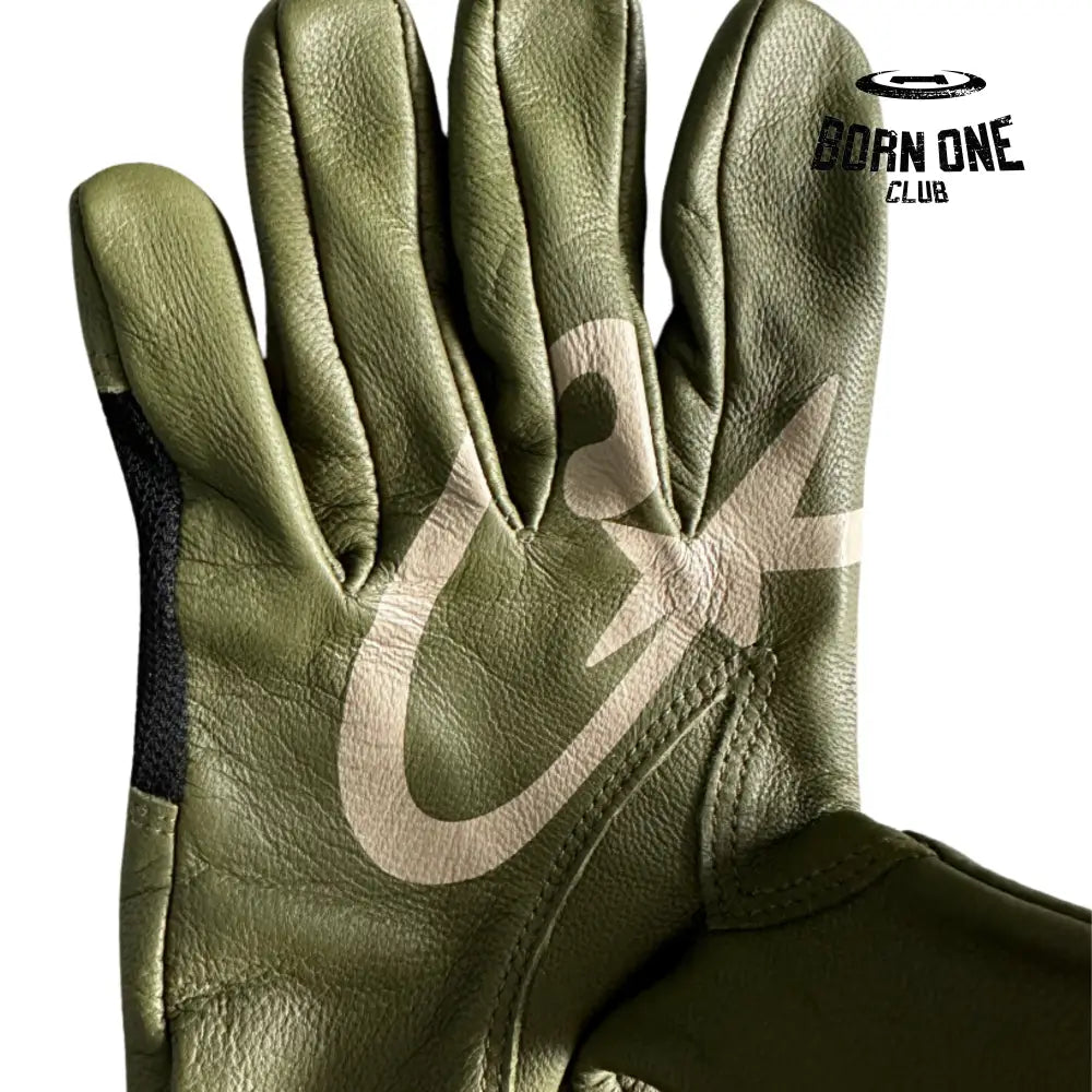 Luva Corteiz Genuine Cowhide Green Leather