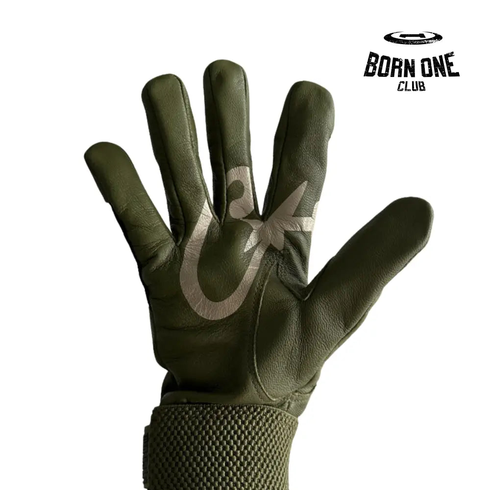 Luva Corteiz Genuine Cowhide Green Leather