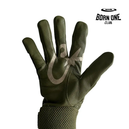 Luva Corteiz Genuine Cowhide Green Leather