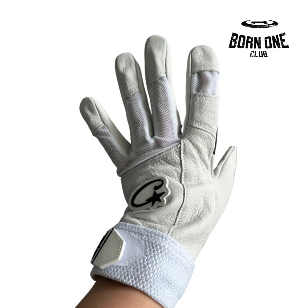 Luva Corteiz Genuine Cowhide White Leather