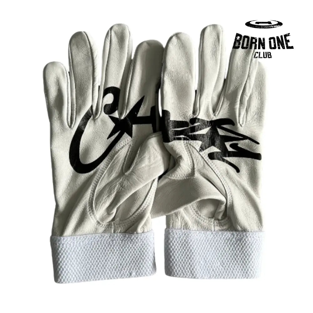 Luva Corteiz Genuine Cowhide White Leather