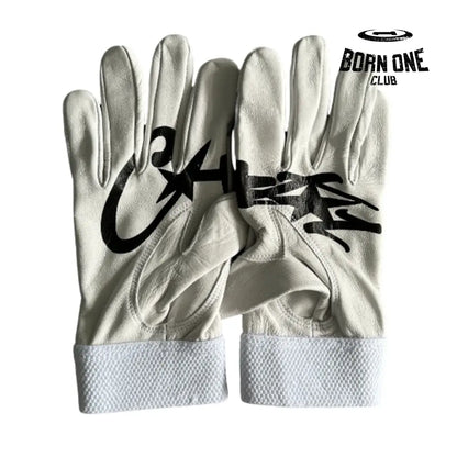 Luva Corteiz Genuine Cowhide White Leather