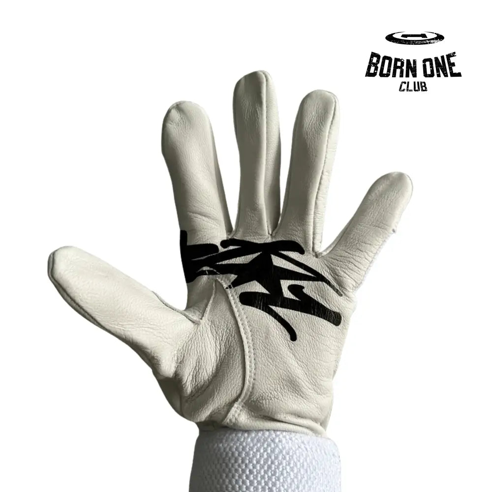Luva Corteiz Genuine Cowhide White Leather