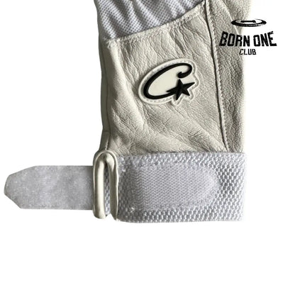 Luva Corteiz Genuine Cowhide White Leather