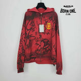 Luxo com capuz de zíper grafite pintado à mão para mulheres moletons com capuz afligidos hoodies do clube de futebol