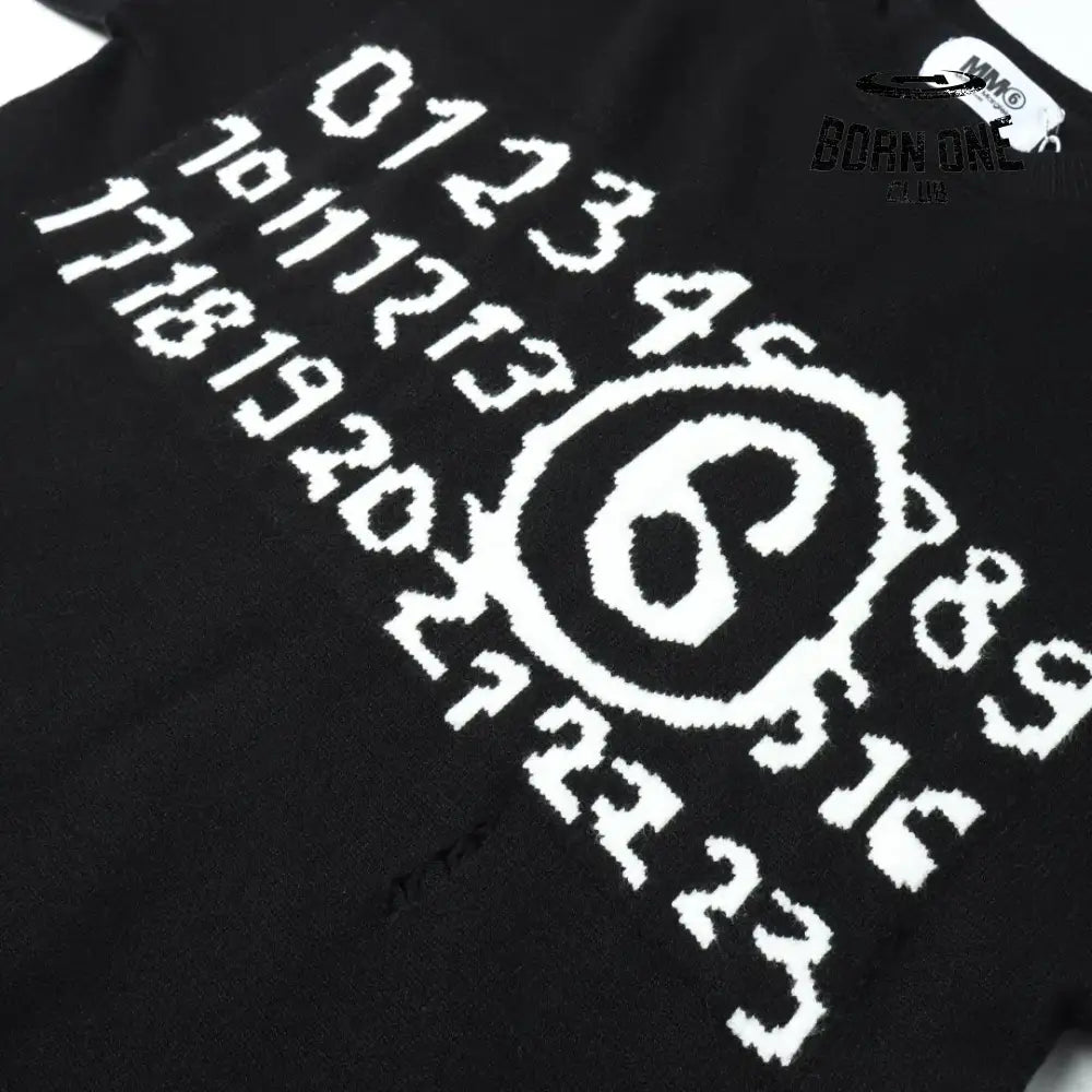 Maison Margiela Numeric Jumper in Black Blusa