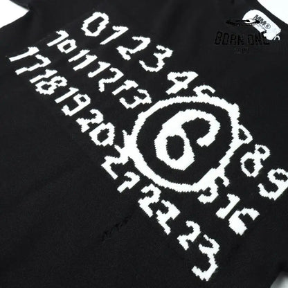 Maison Margiela Numeric Jumper in Black Blusa