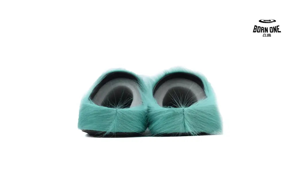 Marni Long-hair Calfskin Fussbett Sabot Green