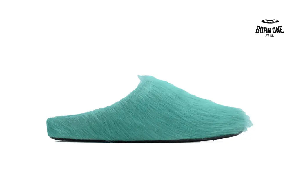 Marni Long-hair Calfskin Fussbett Sabot Green