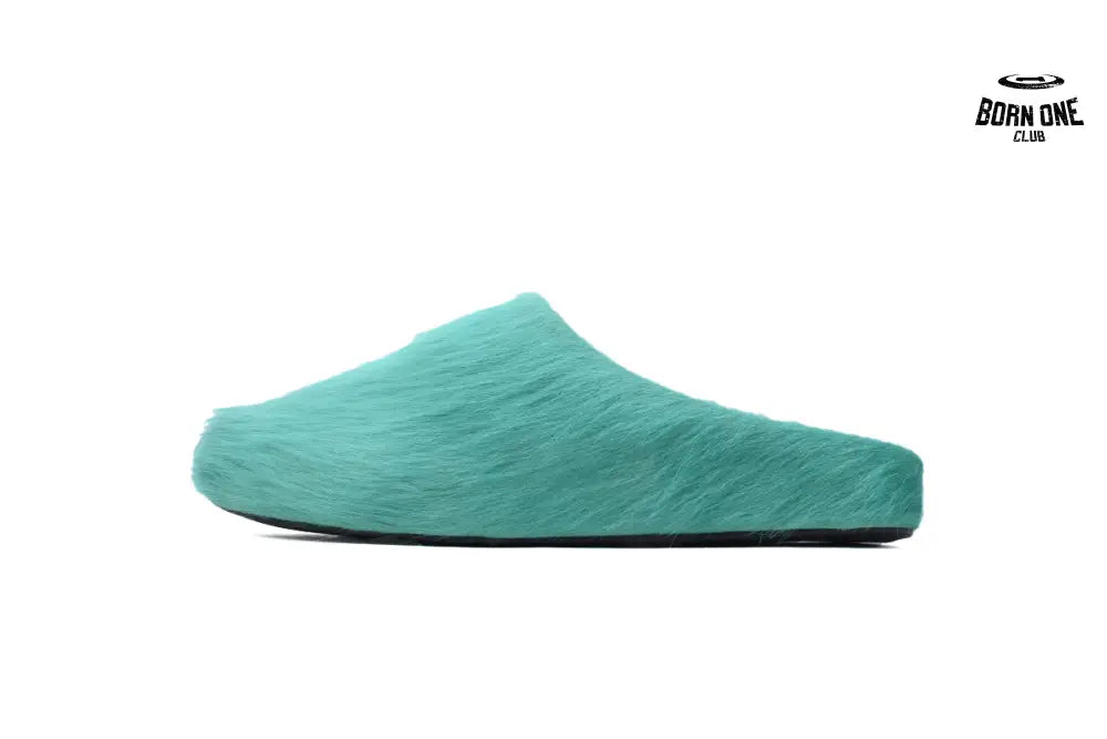 Marni Long-hair Calfskin Fussbett Sabot Green