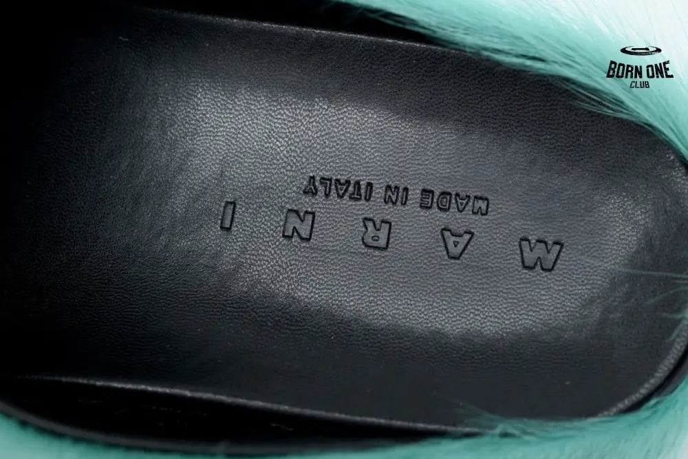 Marni Long-hair Calfskin Fussbett Sabot Green