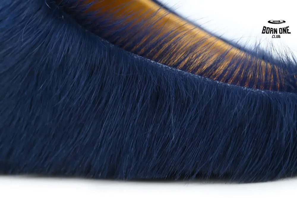 Marni Long-hair Calfskin Fussbett Sabot Navy
