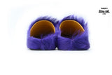 Marni Long-hair Calfskin Fussbett Sabot Purple