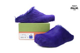 Marni Long-hair Calfskin Fussbett Sabot Purple