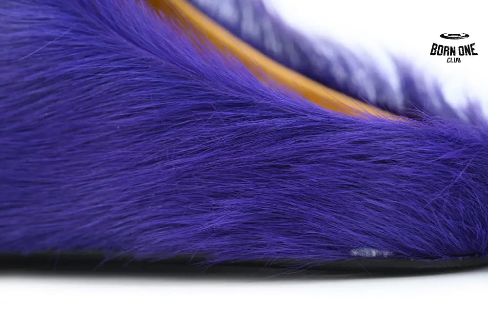Marni Long-hair Calfskin Fussbett Sabot Purple