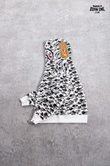 Moletom Bape Shark Full Zip Hoodie White Camo