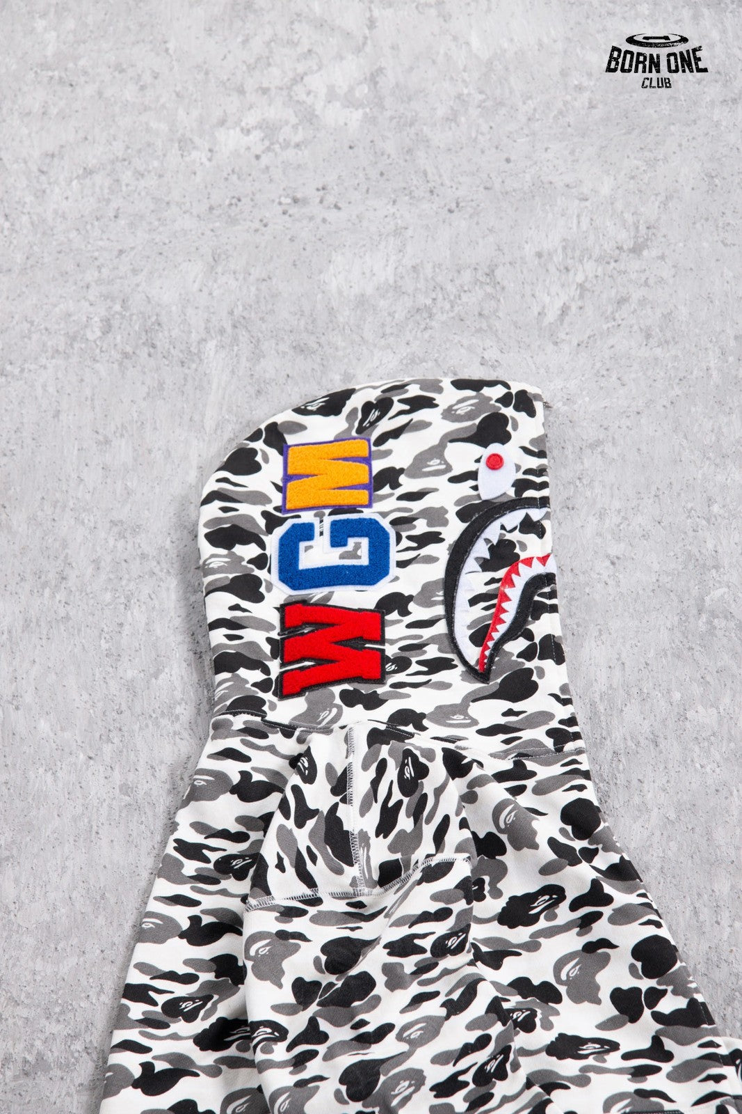 Moletom Bape Shark Full Zip Hoodie White Camo