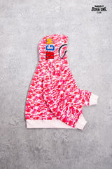 Moletom Bape Shark Full Zip Hoodie Pink Camo