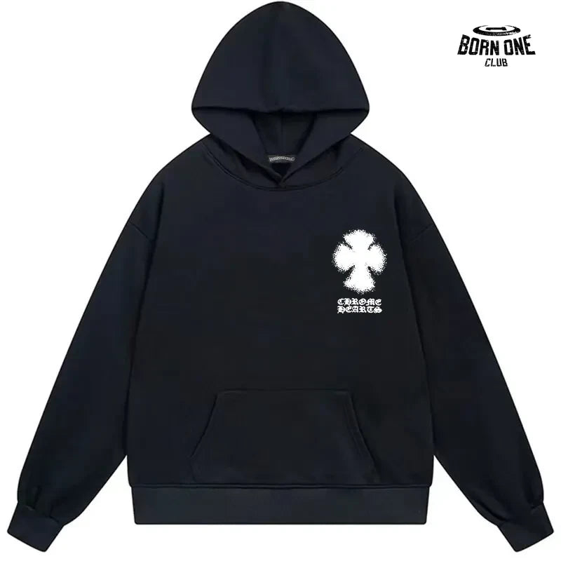 Moletom Chrome Hearts Big Cross Logo Hoodie Black
