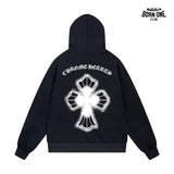 Moletom Chrome Hearts Big Cross Logo Hoodie Black
